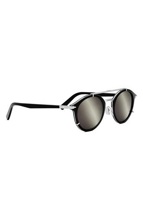 DiorBlackSuit R7U Round Sunglasses, 50mm